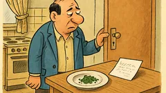 Виц: Бележка на масата: „Опитах се“