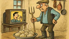 Виц: Гледам по телевизията реклама „Какво ще ядем“