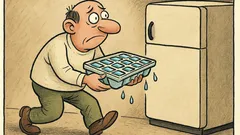 Виц: Пълненето на формички за лед