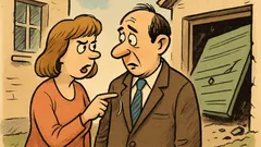 Виц: Скъпи, откъде е този рус косъм