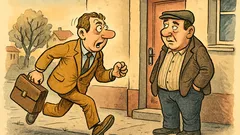 Виц: Абе, комшу, ти що толкова бързаш