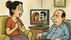 Виц: Жена гледа индийски сериал и въздиша