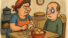 Виц: Защо Мишо е със синина вкъщи?