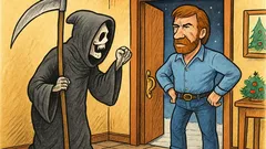 Виц: Бъдни вечер, Смъртта чука на вратата