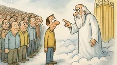 Виц: Господ събрал мъжете на два реда