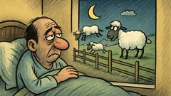 Виц: Лежа и броя овце…