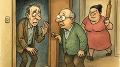 Виц: Снощи късно звъни комшията и иска убежище