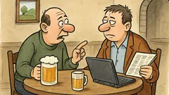 Виц: Мъже в кръчмата си говорят за компютрите