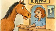 Виц: Един кон влиза в киното и...