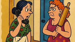 Виц: Жена звъни на съседката за точилка