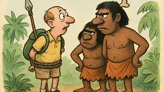 Виц: Канибали хващат турист за менюто