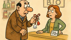 Виц: В БИО магазина мартеница за 70 лева