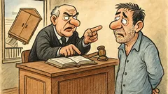 Виц: Съдията пита защо хвърли съседа