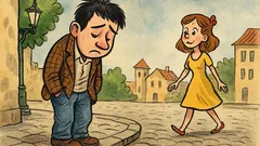 Виц: Младеж чака девойка, тя все закъснява...