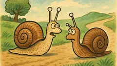 Виц: Срещат се два охлюва, единият пита...