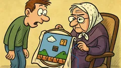 Виц: Бабо, каква е тая 8-битова графика