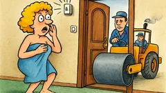 Виц: На вратата се звъни, а тя...