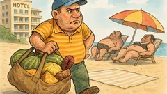 Виц: Селяндур на почивка на море