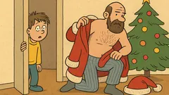 Виц: Гошко видя Дядо Коледа да се преоблича
