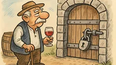 Виц: Питат стар винар за избата му