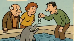 Виц: Делфините за седмици дресират хората