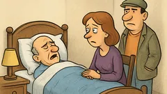 Виц: Мъж на смъртно легло моли жена си