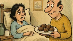 Виц: Прибира се Киро, а Танчето болна...