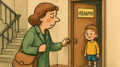 Виц: Мама отива да прибере Иванчо