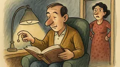 Виц: Габровец чете книга и гаси лампата