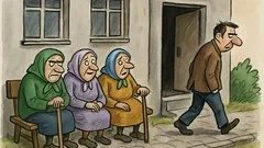 Виц: Бабите пред входа спорят за пръч