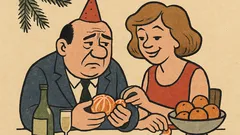 Виц: през Нова година кой бели мандарината?