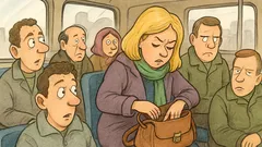 Виц: В маршрутката звъни телефон, руса красавица...