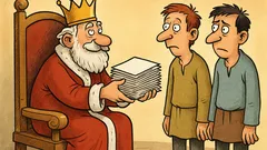 Виц: Един цар вика синовете си