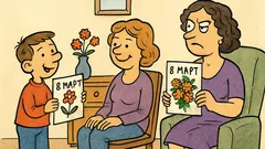 Виц: Помни, на 8 март картичка стига?