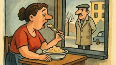 Виц: – Гладна ли си? – Да, много