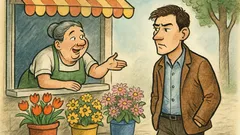 Виц: Млад и красив мъж минава покрай цветарски