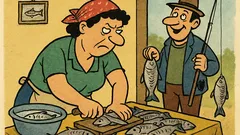 Виц: Жена чисти 127-ма риба и моли...