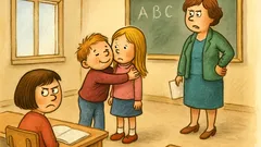 Виц: Бележка в тефтера на първолака