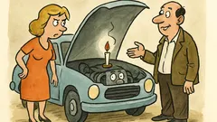 Виц: Скъпи, защо на колата ѝ трябват свещи?