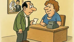 Виц: Отиваш да платиш такса за брак...