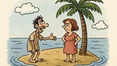 Виц: Двама на остров, той: Здравейте, госпожо