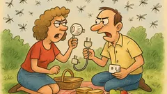 Виц: Семейство на пикник, наоколо – комари