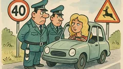 Виц: Катаджии спират блондинка на пътя