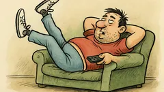 Виц: Спортуваш ли? Да, фигурно търкаляне по дивана!