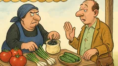 Виц: На пазара – искам продукти за салата