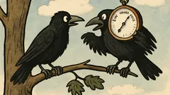 Виц: Две гарги летели, едната пита: колко е?