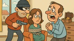 Виц: Посред бял ден крадец влиза в къща