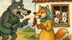 Виц: Майката на седемте козлета излязла