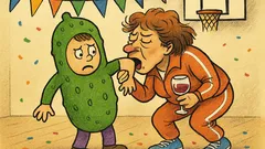 Виц: На карнавала краставичка срещна пияна учителка