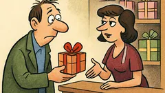 Виц: Преди 8-ми март мъж купува подарък…